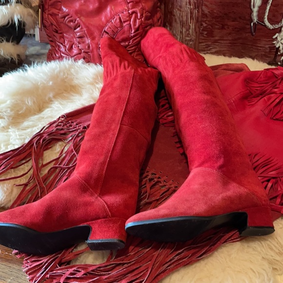 Thigh high vintage suede boots - Picture 6 of 13